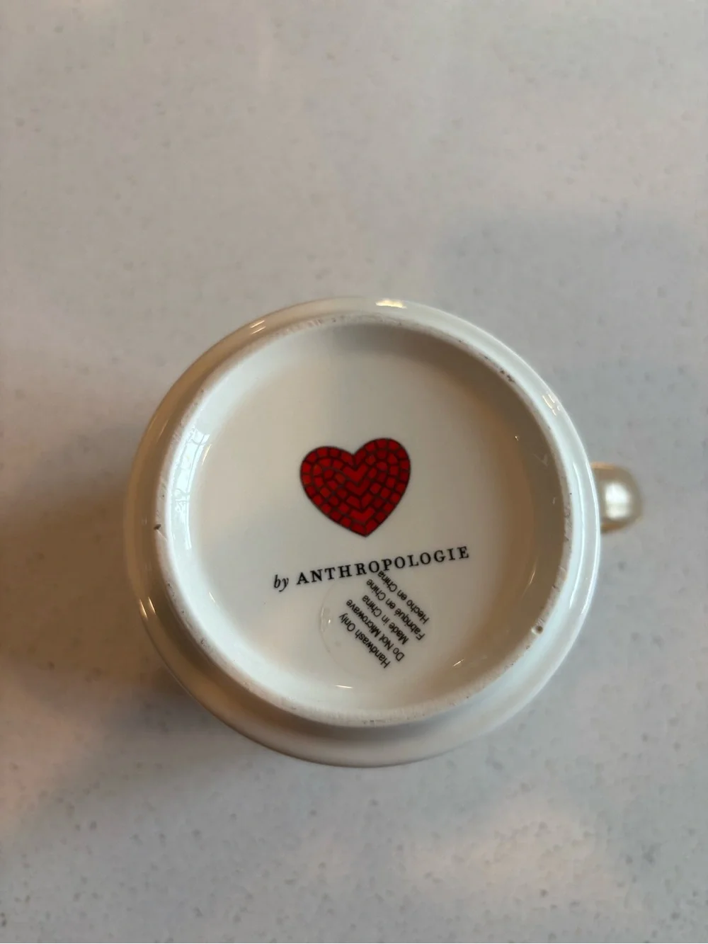 Anthropologie Bisous Valentine Collection  Mug